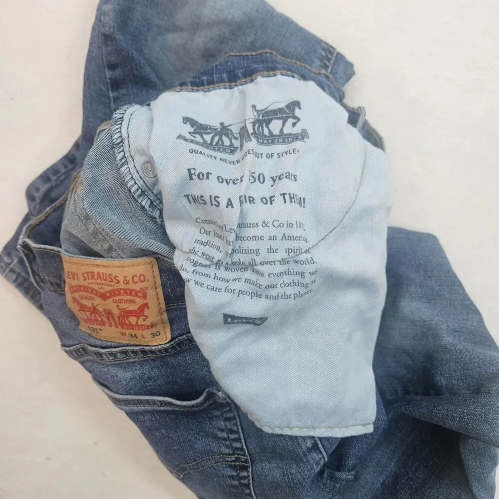 Levi's 531 Athletic Slim Jeans Men's W34 L30 Blue Denim Water Less™